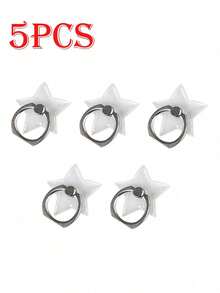 6pcs/5pcs/4pcs/3pcs/2pcs Dudukan Ponsel Transparan Kartun Lipat dengan Cincin Penahan, Bentuk Hewan, Bulat, Bunga - beraneka warna - View 55