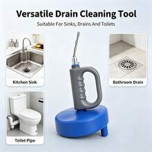 Manual Drain Auger Snake Pipe Cleaner, Flexible Spring Plumbing Clog Remover Tool For Sink, Bathtub, Toilet And Household Drain Clog Removal - A - View 3