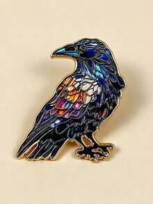 Fashionable Colorful Cartoon Crow Alloy Enamel Brooch Suitable For Women's Daily Backpack And Clothing Decoration - Multicolor - View 3