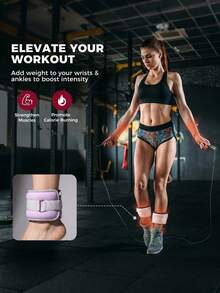Ankle Weights Exercise Fitness Weight Set For Men Women Promote Calorie Burning For Aerobics Home Workout Pilates Yoga Jogging Walking & Strength Training Weight Loss Exercise Gym Essential Accessories Gym Equipment Gym Tools - Multicolor - View 5