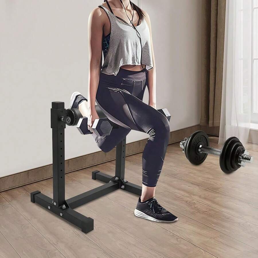 GDAE10 Split Squat Stand Höhenverstellbarer Einbein-Kniebeugenroller für bulgarische geteilte Kniebeugen, 1 Bein-Lunge für Körpergewicht oder Hantel, 61,2 x 56,7 x 67,3 cm a nice gift for friend - Standard - Übersicht 1