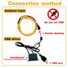 1pc USB RGB Car Interior LED Strip, Multicolor Ambient Light Kit With Wireless Control, Decorative Car Lighting With Light Modes And Sound Sync, Universal Accessory For Vehicle Customization, Ideal For Travel, Parties, And Daily Use - A - View 17