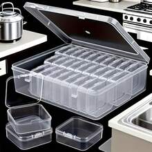 31pcs Transparent Plastic Storage Box Set, Includes Small Compartment Boxes - Jewelry Storage Box, Bead Storage Box, Bead Organizer Box, Durable Plastic Material Jewelry Organizer - Perfect For DIY Jewelry Storage, Ideal Valentine's Day Gift And Women's Gift - Multi-color - View 8