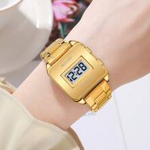 SKMEI 2597 Digital Watch Aluminum Alloy Metal Band Time & Date Display 30M Water Resistant Minimalist Unisex Wristwatch - one-size - View 6