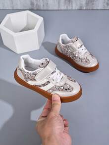 Children's Fashion New Casual Style Skate Shoes - Gold - View 3
