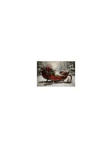 1pc Vintage Winter Sleigh Wall Art Print, Rustic Christmas Mural Canvas Poster, Suitable For Bedroom, Living Room, Kitchen, Canvas Wall Art, Fun Bathroom Decor, Room Decor, Home Decor, Dorm Decor, College Decor, Christmas Holiday Gift, Framed/Unframed - 1pc - View 13