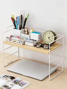 Rak Penyimpanan Meja Besi Satu Tingkat, Rak Buku Meja, Rak Organizer, Rak Buku Meja Kantor Minimalis, Rak Penyimpanan Meja Besi Kecil, Rak Buku dengan Rel Pelindung, Cocok untuk Kantor, Asrama, Meja Dapur, Kamar Mandi dan Kamar Tidur, Dapat Digunakan sebagai Rak Buku, Rak Bumbu, Rak Penyimpanan Kosmetik dan Organizer Meja, Cocok untuk Pelajar, Pekerja Kantoran dan Penggunaan di Rumah, Penting untuk Kantor dan Asrama, Pilihan Sempurna untuk Kembali ke Sekolah, Hari Guru dan Hadiah Liburan - MultiWarna - View 12