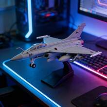 1/72 Scale Dassault Rafale Multirole Fighter Jet Model, Pre‑Painted Military Aircraft Collectible Ornament For Hobby‑Ists - Grey - View 1