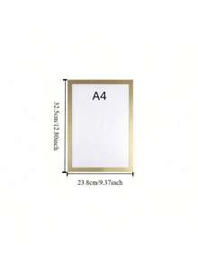 1pc A4 Size Magnetic Self-Adhesive Photo Frame, Portable Wall-Mounted Plastic Photo Frame And Document Display Frame, Suitable For Photos, Magnetic Whiteboard, Minimalist Decor, Magnetic Photo Frame And Folder, No Screws/Installation Required - Multiple Styles - View 11