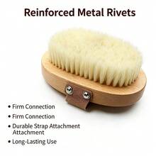 Soft Bristle Body Scrub Brush, Dry Brushing Bath Brush, Exfoliating Skin Brush For Body Scrubbing And Fat Removal - Apricot - View 12