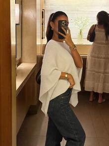 Women's New Autumn Knit Top Cover Up Elegant Vacation - White - View 4