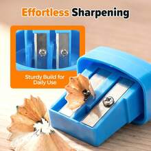 1pc Random Color Large Capacity Handheld Pencil Sharpener With Lid, Colorful Anti-Leak Debris Pencil Sharpener, Portable Pencil Sharpener Machine For Adult Office And Home Use, Mixed Color Pack, Anti-Breakage Lead, Back To School Stationery Set, Easy Grip For Small Hands - Color Style Randomized - View 7