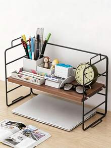 Rak Penyimpanan Meja Besi Satu Tingkat, Rak Buku Meja, Rak Organizer, Rak Buku Meja Kantor Minimalis, Rak Penyimpanan Meja Besi Kecil, Rak Buku dengan Rel Pelindung, Cocok untuk Kantor, Asrama, Meja Dapur, Kamar Mandi dan Kamar Tidur, Dapat Digunakan sebagai Rak Buku, Rak Bumbu, Rak Penyimpanan Kosmetik dan Organizer Meja, Cocok untuk Pelajar, Pekerja Kantoran dan Penggunaan di Rumah, Penting untuk Kantor dan Asrama, Pilihan Sempurna untuk Kembali ke Sekolah, Hari Guru dan Hadiah Liburan - MultiWarna - View 11