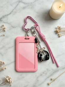 Y2K Card Holder Keychain With Earphone Pendant And Lanyard, Portable ID Badge Holder, Customizable Card Sleeve, Ins-Style Bag Charm, Credit Card Holder, Suitable For School/Work/Office/Daily Use, Unique Birthday Gift, Teacher Gift, Party Gift, Vacation Gift, Back To School Gift - Multicolor - View 5