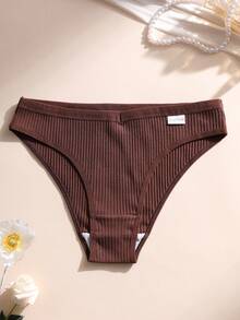 7件組女款棉質三角內褲 V腰無縫內褲 羅紋素色內衣 舒適透氣內褲 - 彩色 - 查看 4