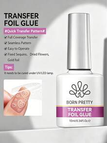 BORN PRETTY 10ml 轉印箔凝膠指甲油貼紙 卸甲膠水 浸泡式 UV 印刷凝膠美甲 沙龍使用 - 無色 - 查看 8
