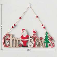 Christmas Home Decor Merry Christmas Wooden Sign Creative Decorative Plaque - 8951 - View 13