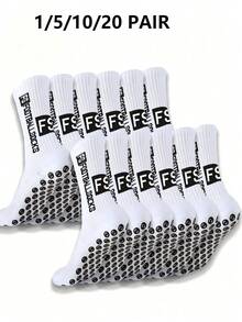 1/5/10/20 Pairs New Football Sports Socks FS Anti-Slip Thickened Terry Bottom Socks - Multicolor - View 20