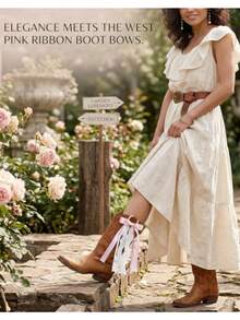 2 st/1 set rosa rosett för cowboyboots för kvinnor, avtagbar spetsrosett med klämma, DIY-festdekoration, perfekt för att dekorera boots, presentinslagning, ryggsäcksdekoration och bröllopsdekoration - Flera stilar - Visa 2