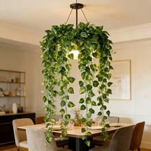 1 PIEZA/12 PIEZAS/24 PIEZAS Hiedra Artificial Verde para Colgar en la Pared Exterior - Guirnalda Artificial, Adecuada para el Hogar, Jardín y Fiesta de Boda - Follaje Artificial Realista, Adecuado para Decoración Interior y Exterior, Fácil Instalación, Opción Ideal para Decoración del Hogar y Arco de Boda en el Jardín - Verde militar - Ver 5