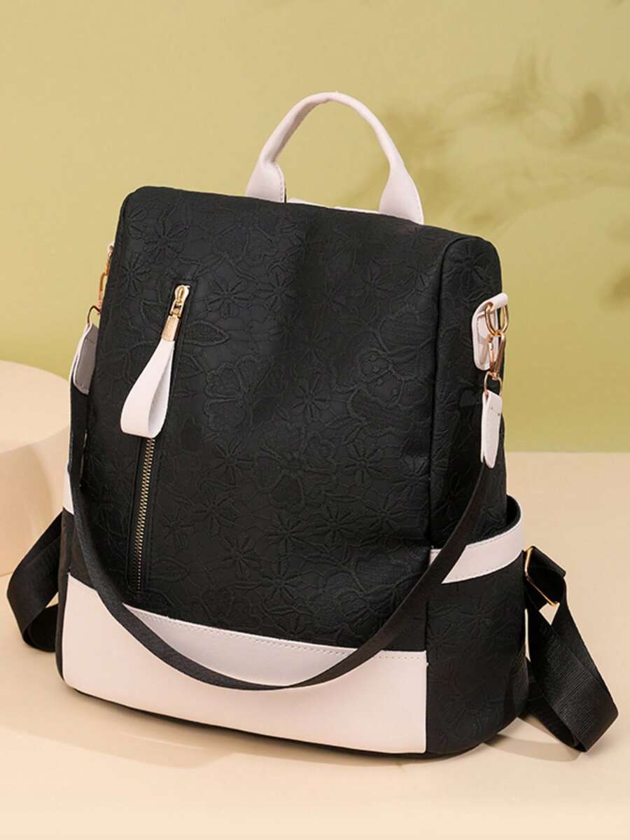 Women's Backpack Suitable For Daily Commute, Travel, Shopping And Street Shopping - Black - View 1