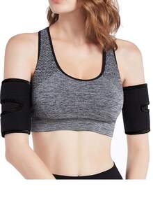 2pcs Adjustable Sauna Sweat Arm Sleeves Fitness Body Shaping Arm Guards Sports Protective Gear - Multicolor - View 5