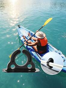 2/4pcs Paddle Holder Bracket, Plastic Paddle Clip, Paddle Holder For Kayak, Canoe, Rowing Boat, Inflatable Boat - Black - View 6
