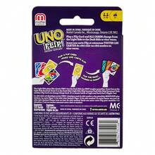 Mattel Games UNO FLIP! Card Game, Colorblind Friendly Deck, Suitable For Kids, Adults And Family Night, 2 To 10 Players - GDR44 - View 5