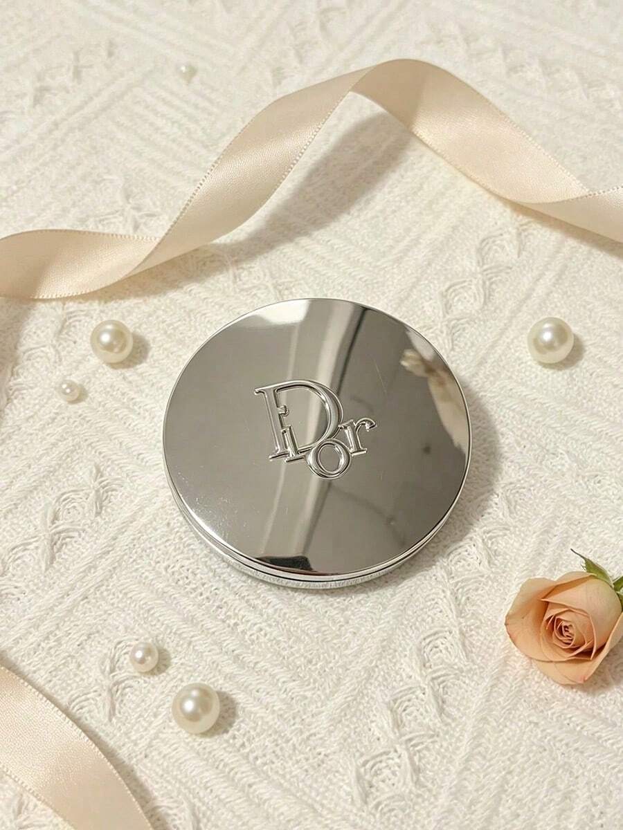 Dior 便攜式雙面化妝鏡禮品 - 銀色 - 查看 1