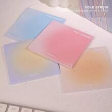 1pc/2pcs/4pcs/6pcs (1pc=50 Sheets) Gradient Japanese Salt Style Sticky Notes | High Quality Elegant, Strong Adhesion, Essential Notebook For Students - one-size - View 3