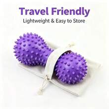 PVC Peanut Spiky Massage Acupressure Grip Ball, Spiked Fascia Yoga Ball, Inflatable Hedgehog Fitness Ball - Multicolor - View 9