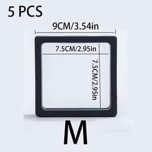 Black Square Transparent Plastic Floating Box, Medium To Large Size, Suitable For Storing Necklaces, Rings, Bracelets, Sweater Chains, Dust-Proof, Moisture-Proof, Shock-Resistant, Perfect For Daily Use And Jewelry Display - Black - View 7