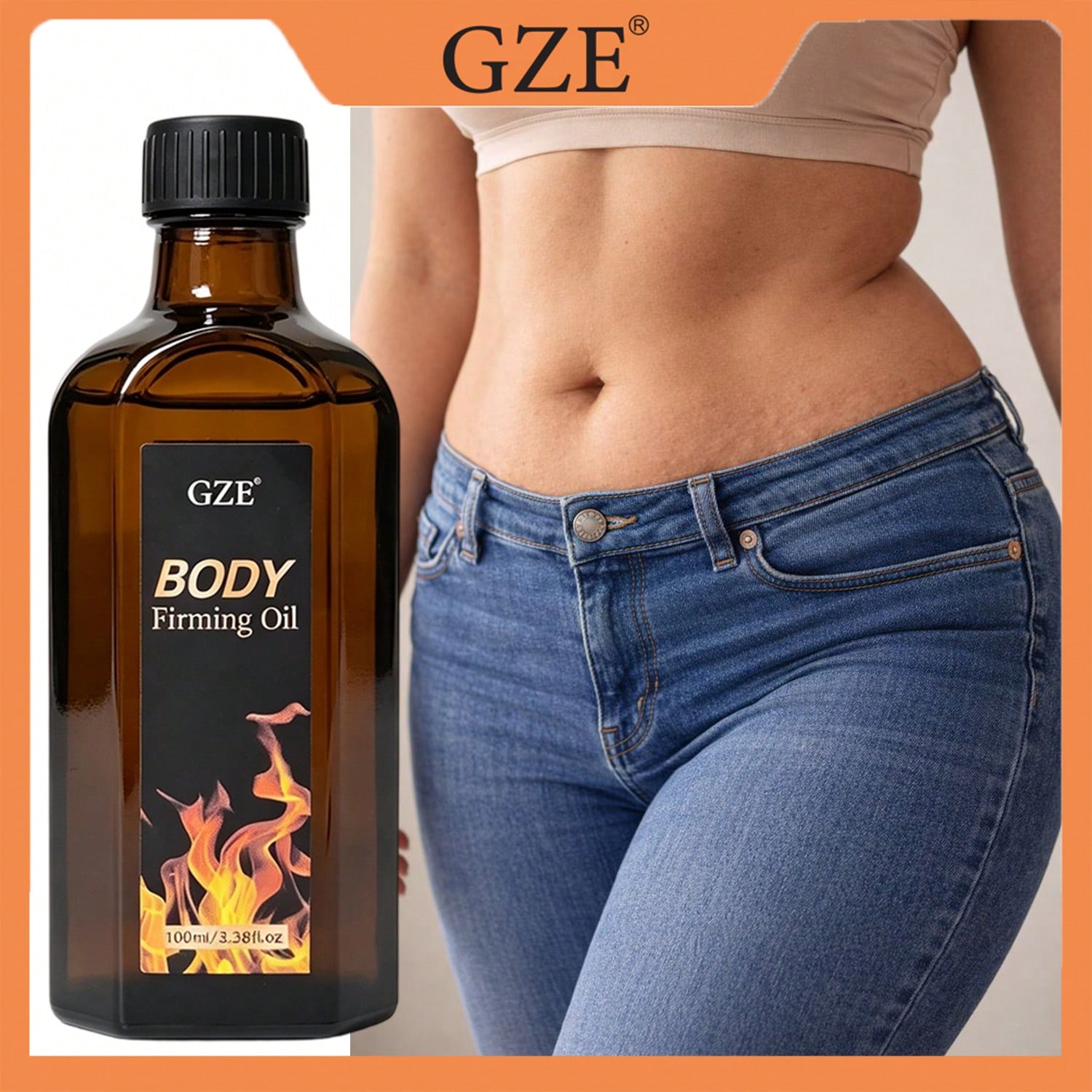 Shein Gze Firming Body Massage Oil 100Ml/3.38Fl.oz, Daily Moisturizing Firming Oil, Nourishes Dry Skin And Improves Appearance Of Sagging Skin