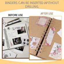 1 Set 300pcs Transparent Self-Adhesive Hole Reinforcement Stickers, Suitable For Notebooks, Planners, Scrapbooks - Loose Leaf Binder Refill Pages, Compatible With Binders, Journals, Stationery - Clear - View 5