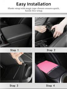 6/5/1pc Set Shiny Car Interior Accessories, Rhinestone Steering Wheel, Handbrake And Gear Shift Cover, Shoulder Pad, 15 Inch Rhinestone Leather Steering Wheel Cover, Soft And Elastic, Universal Fit, Suitable For Women - Style B - View 8
