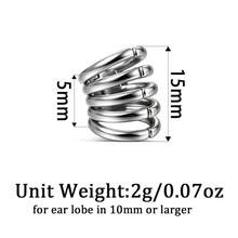 1 pieza 00g Pendiente apilado Clip de lóbulo de oreja Expansor de oreja Tapón de oreja Túnel de oreja Clip de oreja Pendiente de cartílago Joyería de perforación corporal Estilo punk Boda - 1084 - Ver 15