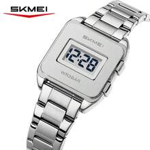 SKMEI 2597 Digital Watch Aluminum Alloy Metal Band Time & Date Display 30M Water Resistant Minimalist Unisex Wristwatch - one-size - View 15
