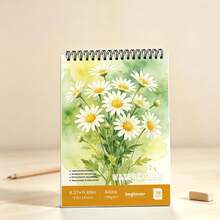 Professional Blank A4 Watercolor Sketchbook, Spiral Bound Flip Cover Drawing Notebook, Plain Art Paper Pad, Back To School Painting Accessory,1pc - Multicolor - View 11