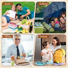 Portable Leak-Proof Lunch Box, Microwave & Dishwasher Divided Meal Box For Office School Picnic - Lunch Box - View 7