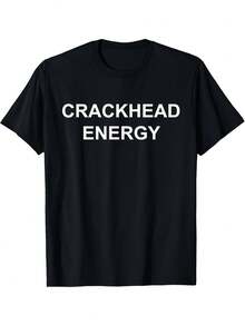 Funny Viral Crahead Meme Print Soft Breathable Four Season Party Leisure Unisex Crew Neck T Shirt - 黑色 - 查看 1