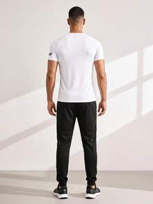 Driftmere Men's Short Sleeve T-Shirt And Long Pants Sports Set, Gym - White - View 2