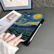 1件星空油畫平板保護殼，附筆槽，相容 iPad 10代智能保護殼/Air 13(M3 2025)/Air 11/11(A16 2025)，相容 Oppo Pad，相容 MatePad，相容 Vivo Pad，相容 Honor Pad，相容 Xiaoxin Pad - 彩色 - 查看 8