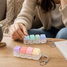 1pc Stress Relief Keychain, Keyboard Key Design, Finger Press Key Ring, Calming Tool, Random Color, Perfect For Focus And Relaxation, Halloween/Thanksgiving/Christmas Gift, Easter Gift - One Random Style - View 5