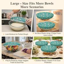 3 Pack Beeswax Bowl Covers Reusable (12 Inch Large),Bowl Covers For Bread Proofing,Elastic,Natural Beeswax Organic Cotton,For Sourdough Proofing,Large Containers&Food Storage - Green12inch - View 6