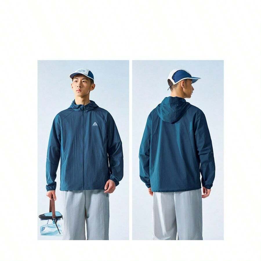 [Wang Yibo Style]Anta Light Shell 3.0 Sun Protection Jacket | Ice Silk Skin Jacket Sun Protection Clothing Men's Qixi Festival Gift - Original Midnight Blue-9 - View 1