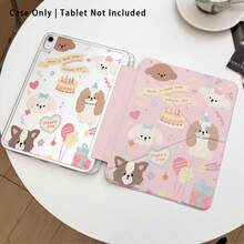 Funda protectora para tableta con soporte y efecto de pintura de patrón de perros lindos, pastel y globos, compatible con Honor 8/9/10/X8/X8A/X9/X8Pro/X9Pro, MatePad SE 11"/MatePad 11"/11.5", MatePad Pro, Apple 10th/11th Gen 2025 (A16), Galaxy Tab A7/A9 y otros modelos populares - Estilo 3 - Ver 2
