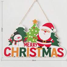 Christmas Home Decor Merry Christmas Wooden Sign Creative Decorative Plaque - 8951 - View 14
