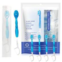 5-In-1 Mini Disposable Toothbrush With Pre-Applied Toothpaste | Waterless Disposable Toothbrush With Toothpaste, Floss, Tongue Scraper And Toothpick, Suitable For Travel, Hotel, Camping, 26pcs - Multiple Flavors/various Styles - View 10