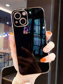 MewTrek 奢華電鍍手機殼，新款時尚矽膠防震軟殼，相容 iPhone / Galaxy Hot Reno Honor - 黑色 - 查看 8
