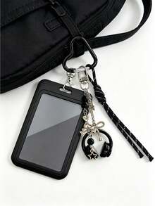 Y2K Card Holder Keychain With Earphone Pendant And Lanyard, Portable ID Badge Holder, Customizable Card Sleeve, Ins-Style Bag Charm, Credit Card Holder, Suitable For School/Work/Office/Daily Use, Unique Birthday Gift, Teacher Gift, Party Gift, Vacation Gift, Back To School Gift - Multicolor - View 7